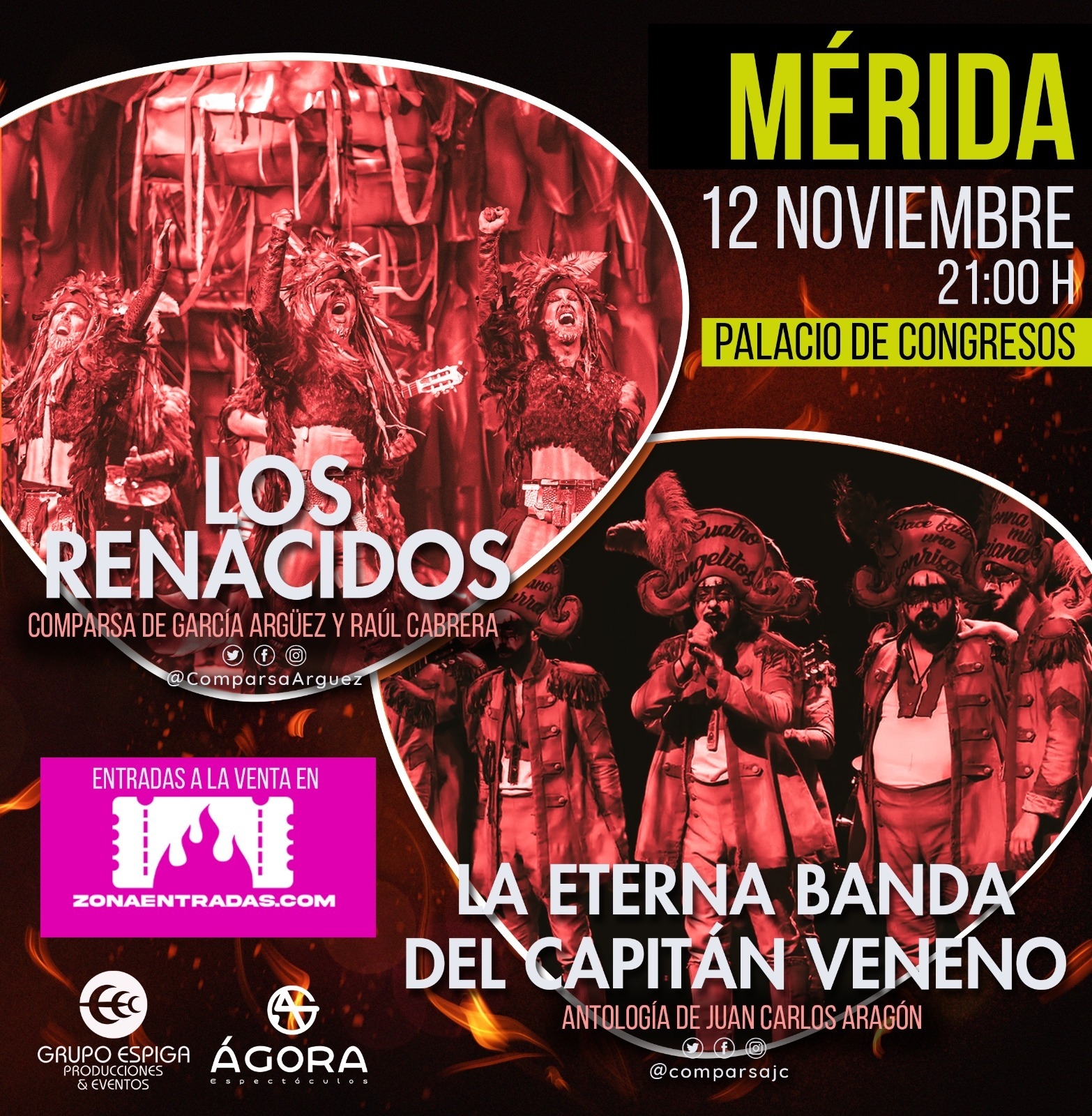 Imagen de Los Renacidos + La Eterna Banda del Capitán Veneno - Mérida