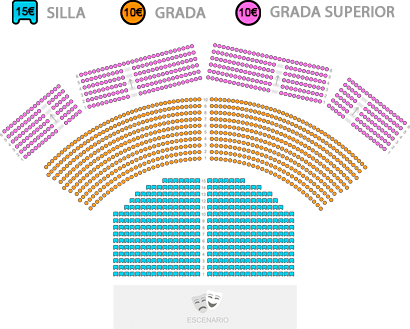 -  SILLA: 15&euro; / entrada<br /> -  GRADA MEDIA Y ALTA: 10&euro; / entrada<br /> <br /> ABONO 4 OBRAS<br /> - Abono 4 T&iacute;tulos SILLA: 40&euro;/abono<br /> - Abono 4 T&iacute;tulos GRADA: 30&euro;/abono<br /> <br /> *10% de IVA Incluido<br /> <br />  
