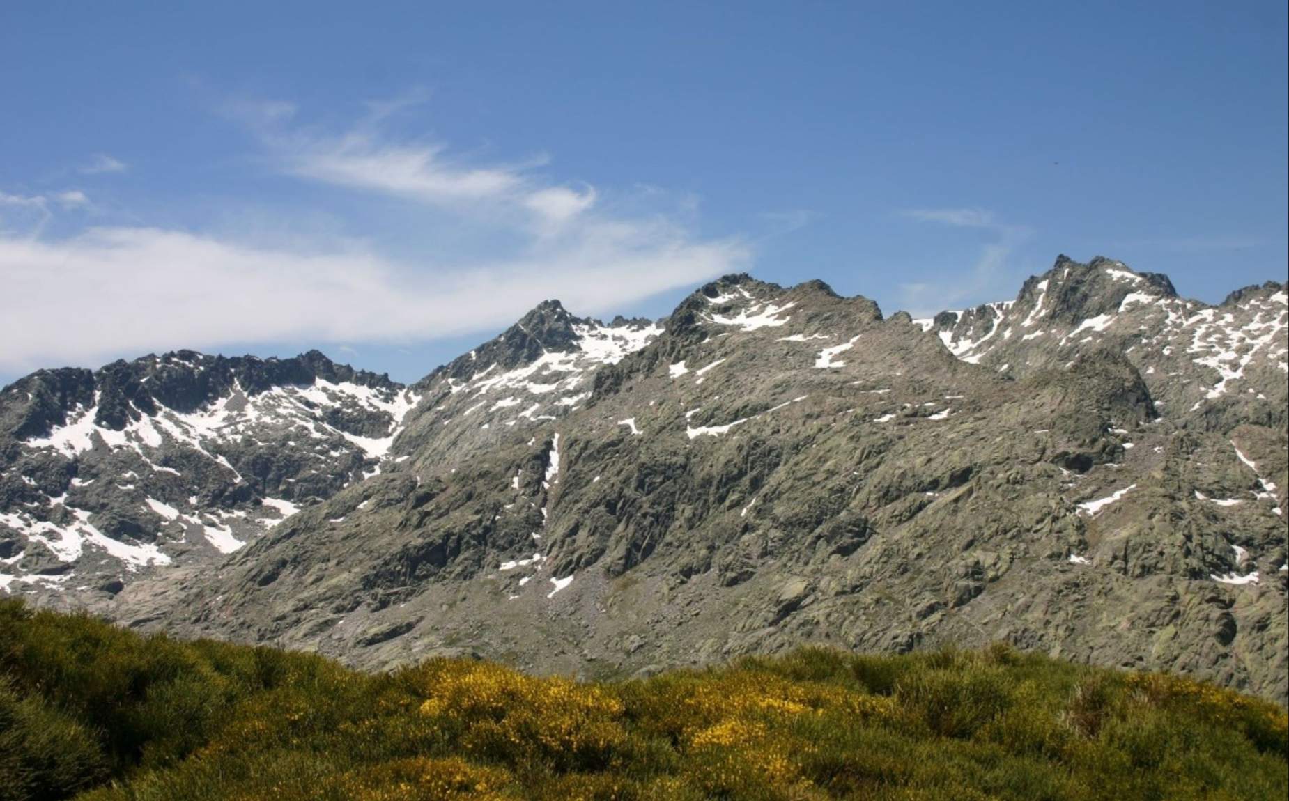 photo of the mountain peaks