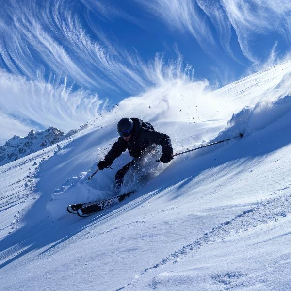 persona esquiando sobre nieve en una monta&ntilde;a