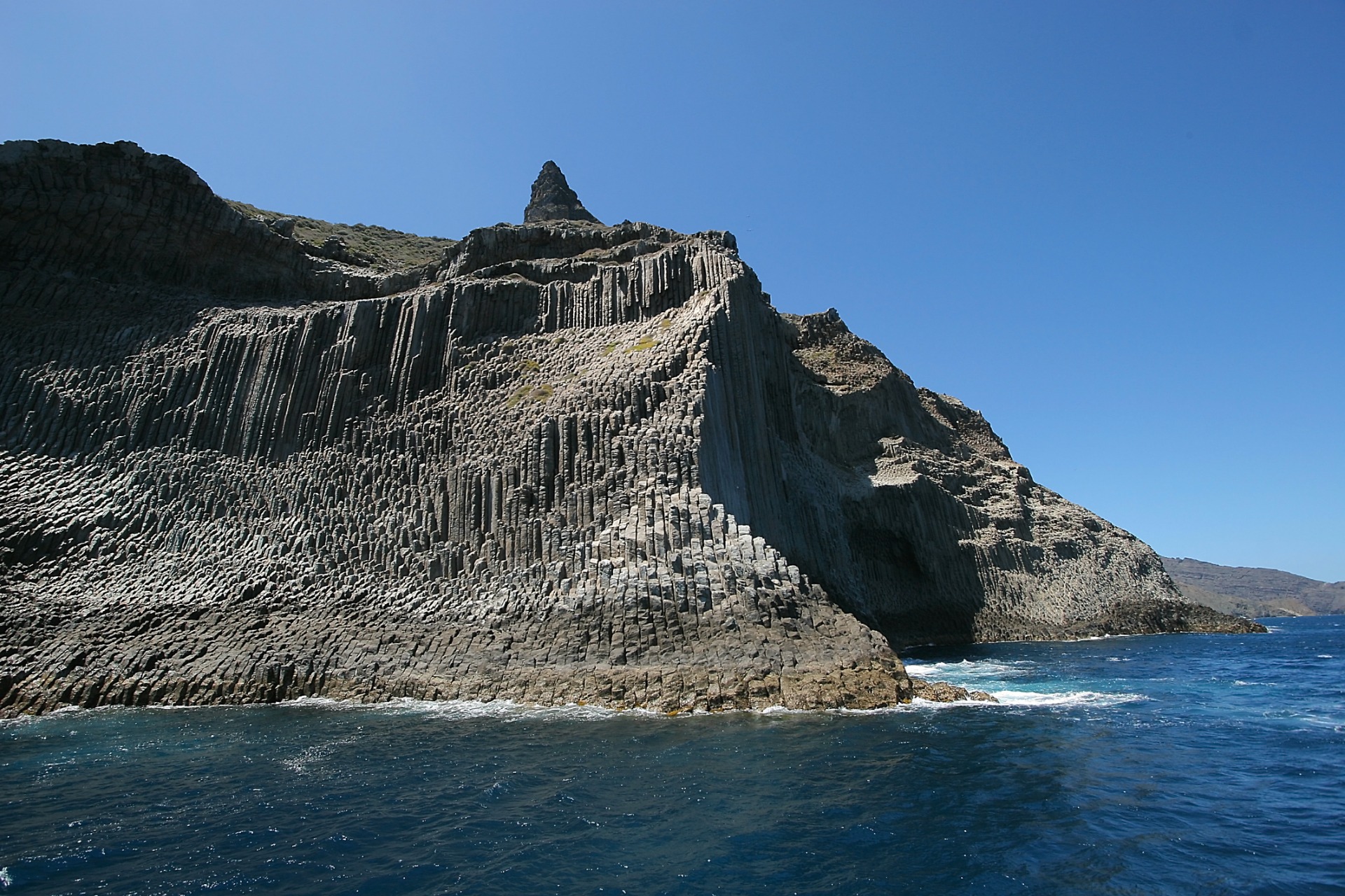  stone cliff in the sea
